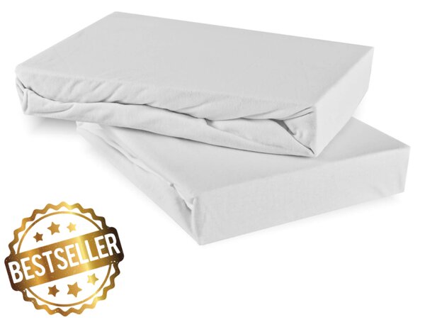 Plachta posteľná biela jersey EMI, Detská plachta 70x140