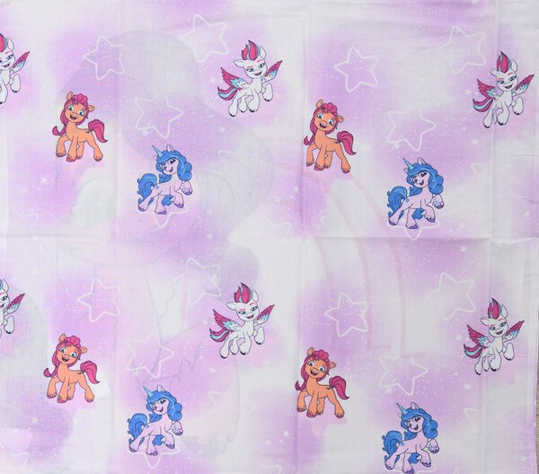 Detské bavlnené obliečky MY LITTLE PONY STARS biele Rozmer obliečky: 60 x 70 cm | 140 x 200 cm