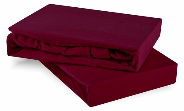 Plachta posteľná bordová jersey EMI, Detská plachta 60x120
