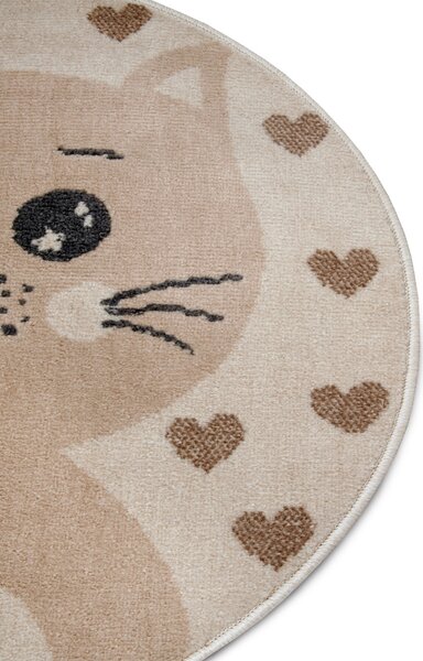 Hanse Home, Detský koberček Adventures 105963 Cream Beige kruh, 100x100 (priemer) kruh, béžová, detská izba