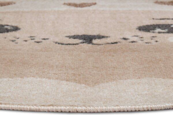 Hanse Home, Detský koberček Adventures 105963 Cream Beige kruh, 100x100 (priemer) kruh, béžová, detská izba