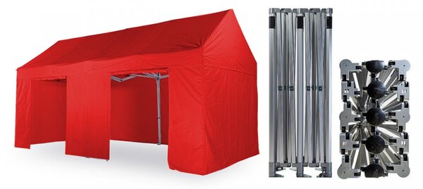 Nožnicový párty stan 3x6 m TENTino BH GABLED Farba opláštenia: 11A - ČIERNA