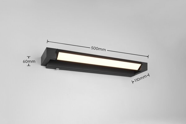 Trio T284770132 LED nástenné svietidlo nad zrkadlo FABRIZIO | 9W integrovaný LED zdroj | 1000lm | 2300+3000+4000K