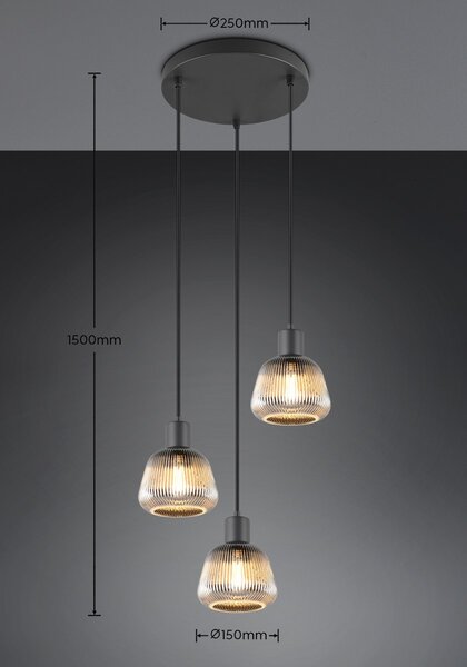 Trio T362830332 závesné stropné svietidlo TARIFA E27