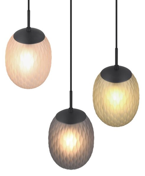 Trio T364230317 závesné stropné svietidlo FACETTE E27