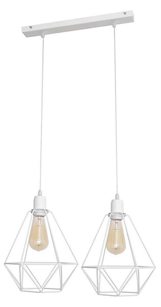 Luster KARO 2xE27/15W/230V biela