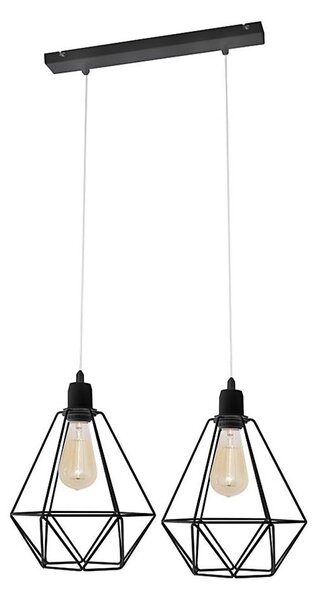 Luster KARO 2xE27/15W/230V čierna