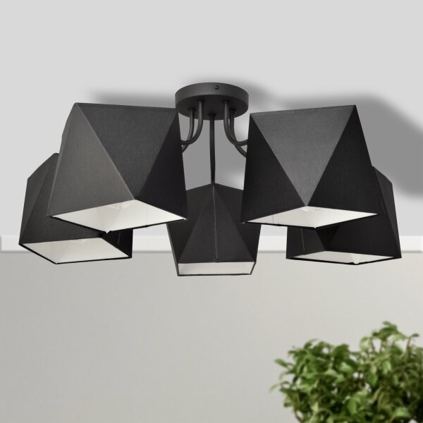 Luster ADAMANT 5xE27/15W/230V čierna
