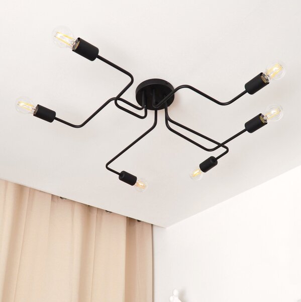 LED Prisadený luster TUBE 6xE27/15W/230V