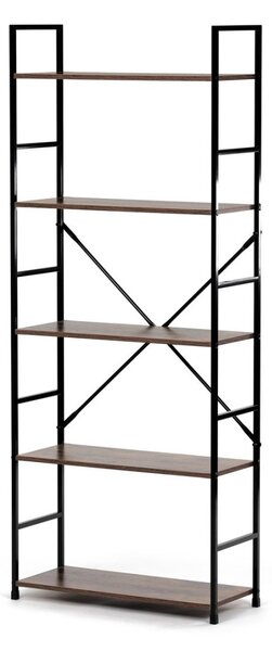 Autronic REGÁL - 5-policový, v dekore starého dreva - šírka 59 cm