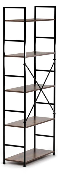 Autronic REGÁL - 5-policový, v dekore starého dreva - šírka 59 cm