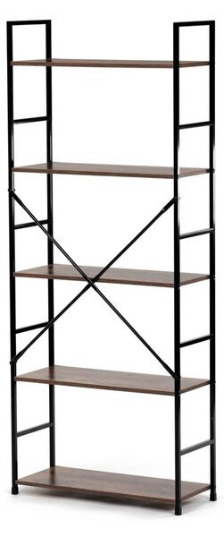 Autronic REGÁL - 5-policový, v dekore starého dreva - šírka 59 cm