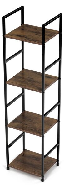 Autronic REGÁL - 4-policový, v dekore starého dreva - šírka 29 cm