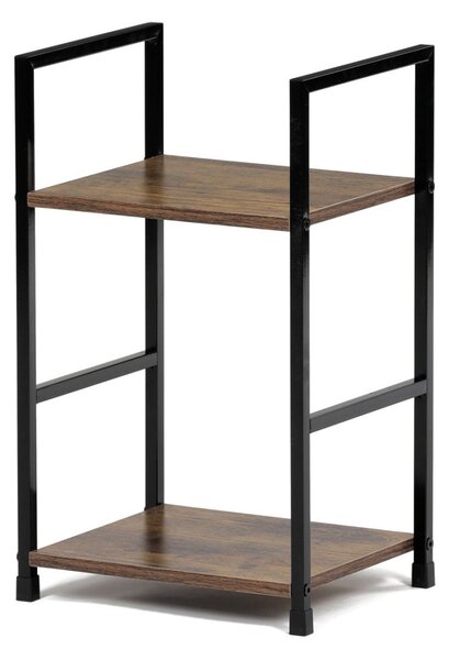 Autronic REGÁL - 2-policový, v dekore starého dreva - šírka 29 cm
