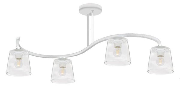 Prisadený luster LUCEA 4xE27/15W/230V biela