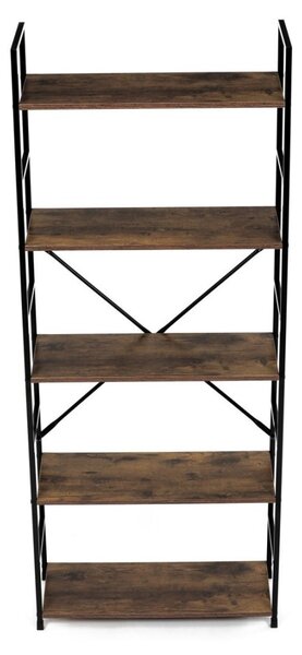 Autronic REGÁL - 5-policový, v dekore starého dreva - šírka 59 cm