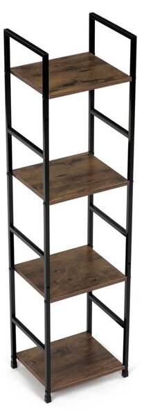 Autronic REGÁL - 4-policový, v dekore starého dreva - šírka 29 cm
