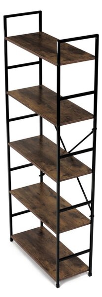 Autronic REGÁL - 5-policový, v dekore starého dreva - šírka 59 cm