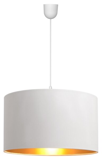 Luster na lanku ALBA 1xE27/15W/230V pr. 45 cm biela/zlatá