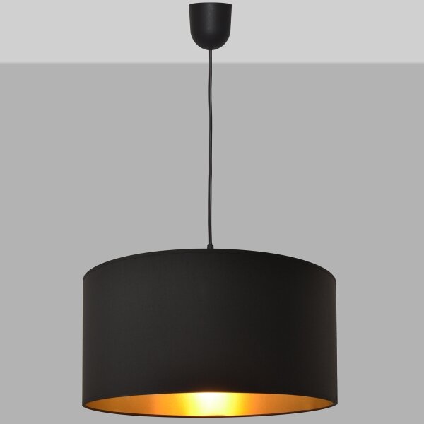 Luster na lanku ALBA 1xE27/15W/230V pr. 40 cm čierna/zlatá