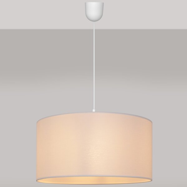 Luster na lanku ALBA 1xE27/15W/230V pr. 40 cm biela