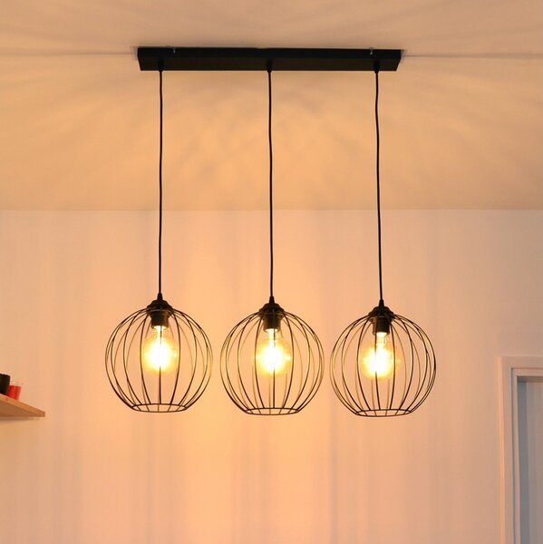 LED Luster na lanku MERCURE 3xE27/15W/230V