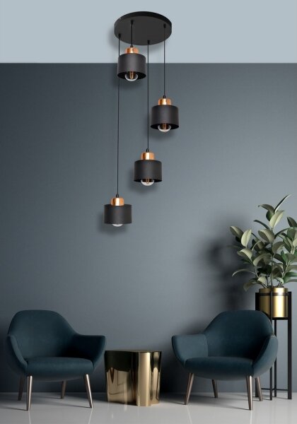 Luster na lanku EDISON 4xE27/15W/230V