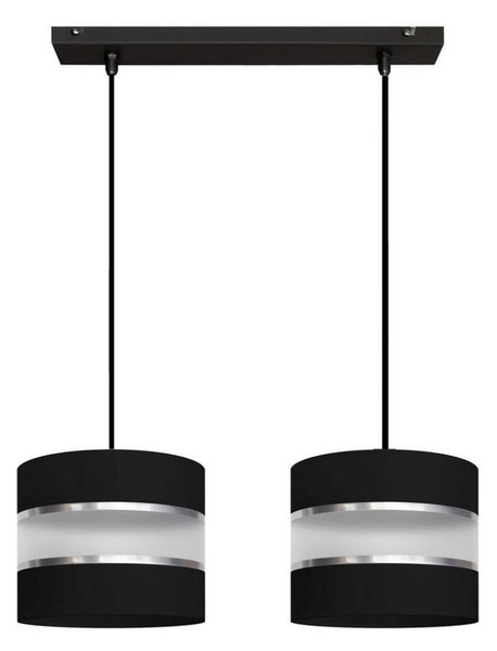 Luster na lanku HELEN 2xE27/15W/230V čierna