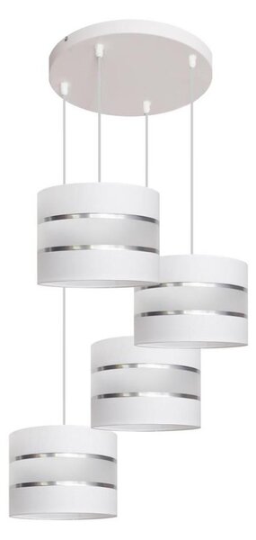 Luster na lanku HELEN 4xE27/15W/230V biela