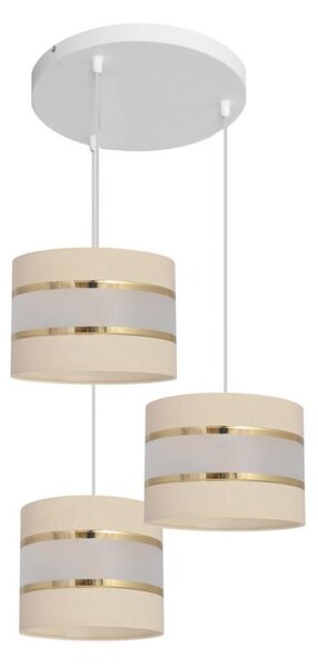 Luster na lanku HELEN 3xE27/15W/230V krémová