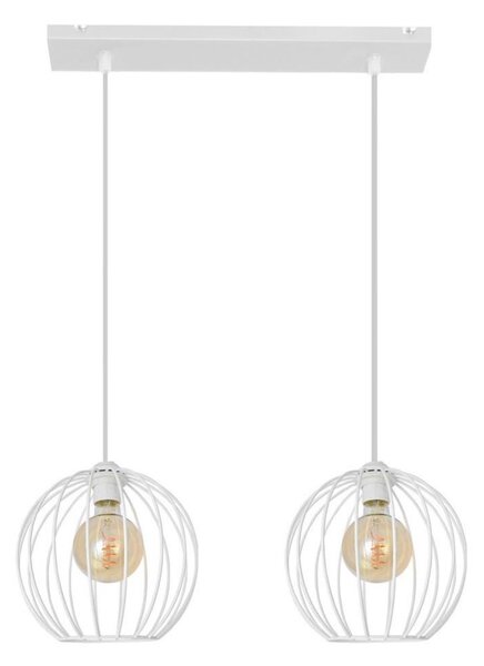 Luster na lanku MERCURE 2xE27/15W/230V biela