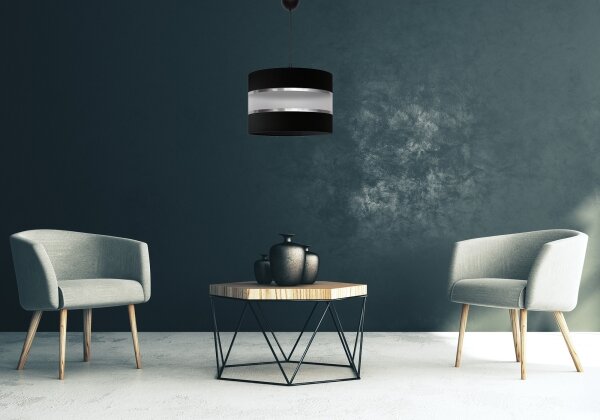 Luster na lanku HELEN 1xE27/15W/230V čierna