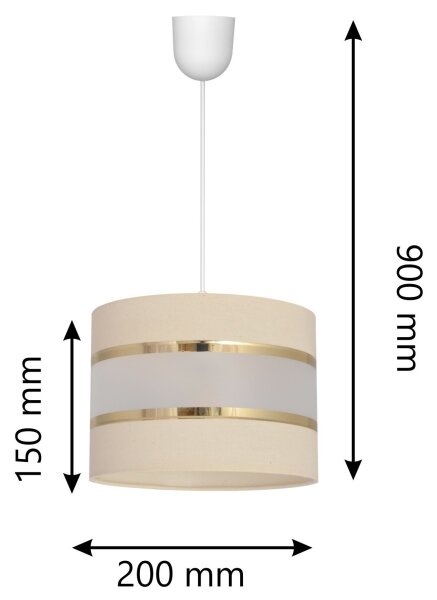 Luster na lanku HELEN 1xE27/15W/230V krémová