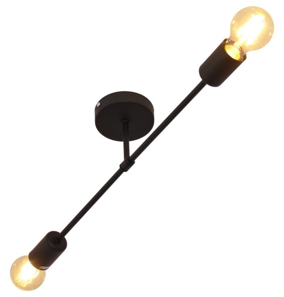 Prisadený luster CAMBRIDGE 2xE27/15W/230V čierna