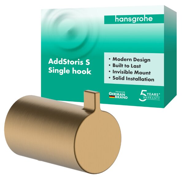 Hansgrohe AddStoris S - Jednoduchý háčik na uterák, kartáčovaný bronz 41762140