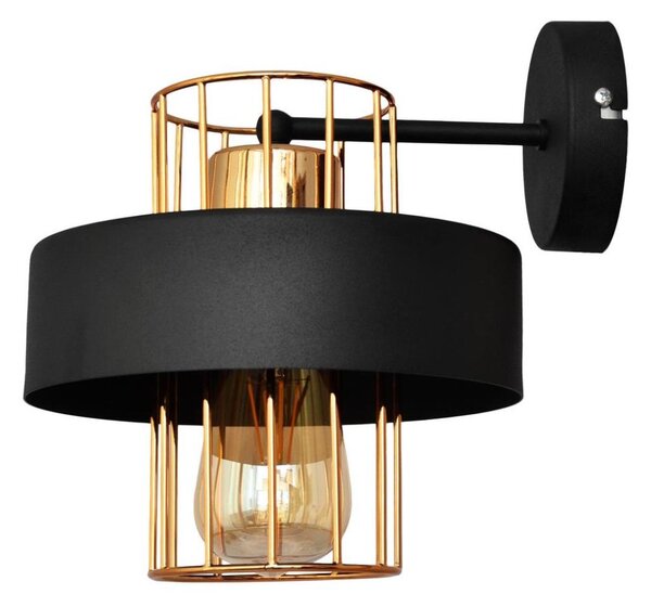 Nástenná lampa VOLTA 1xE27/15W/230V 23 cm čierna/zlatá