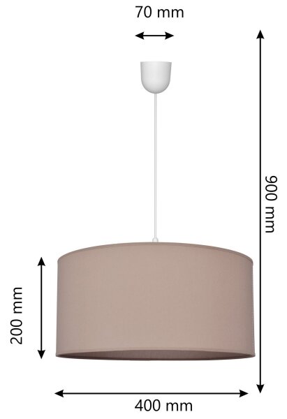 Luster na lanku ALBA 1xE27/15W/230V pr. 40 cm béžová