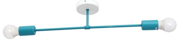 Prisadený luster CAMBRIDGE 2xE27/15W/230V modrá