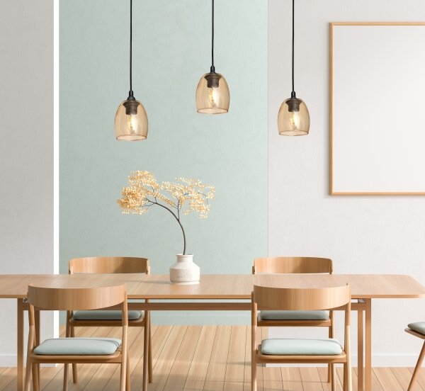 Luster na lanku BRILLANT 3xE27/15W/230V béžová