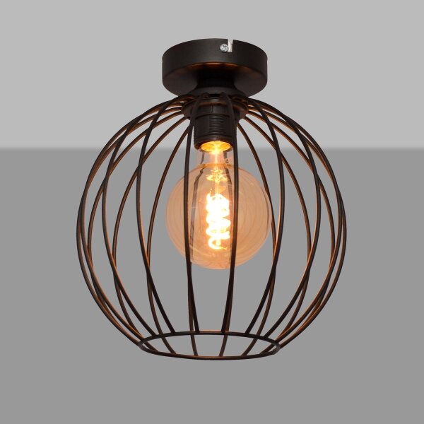 Prisadený luster MERCURE 1xE27/15W/230V pr. 24 cm čierna