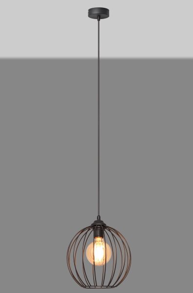Luster na lanku MERCURE 1xE27/15W/230V pr. 24 cm čierna