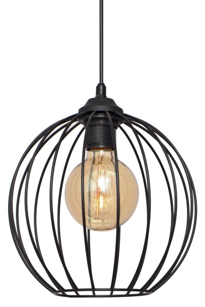 Luster na lanku MERCURE 1xE27/15W/230V pr. 24 cm čierna