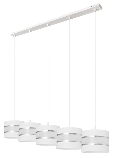Luster na lanku HELEN 5xE27/15W/230V biela