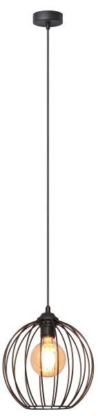 Luster na lanku MERCURE 1xE27/15W/230V pr. 24 cm čierna