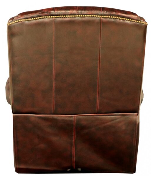 Elektrické polohovacie kreslo Chesterfield Stunning z pravej hovädzej kože Red