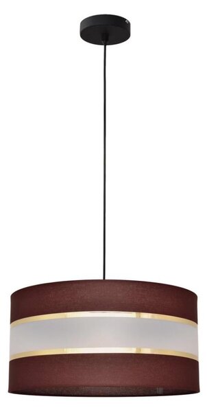 Luster na lanku HELEN 1xE27/15W/230V pr. 40 cm hnedá/čierna/zlatá