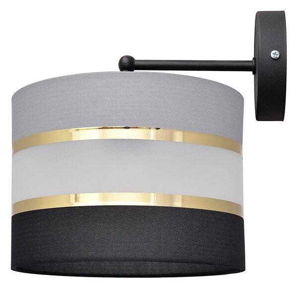 Nástenná lampa HELEN 1xE27/15W/230V čierna/šedá/zlatá