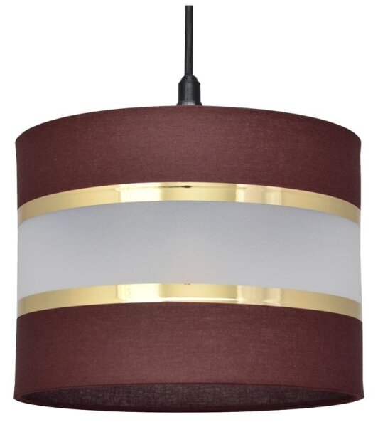 Luster na lanku HELEN 1xE27/15W/230V pr. 20 cm hnedá/čierna/zlatá
