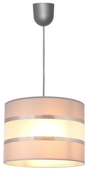 Luster na lanku HELEN 1xE27/15W/230V pr. 20 cm šedá/strieborná