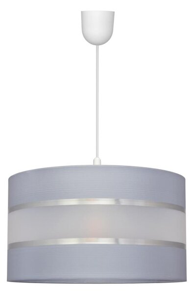 Luster na lanku HELEN 1xE27/15W/230V pr. 35 cm šedá/strieborná